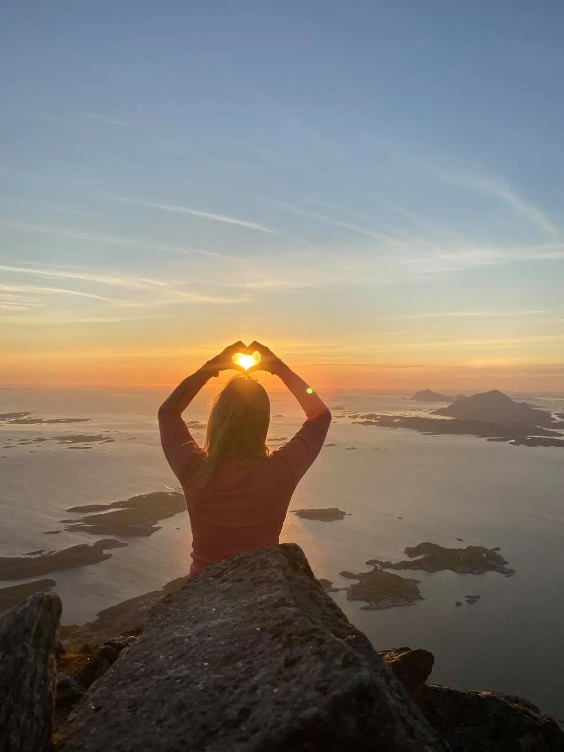 Hjerte solnedgang